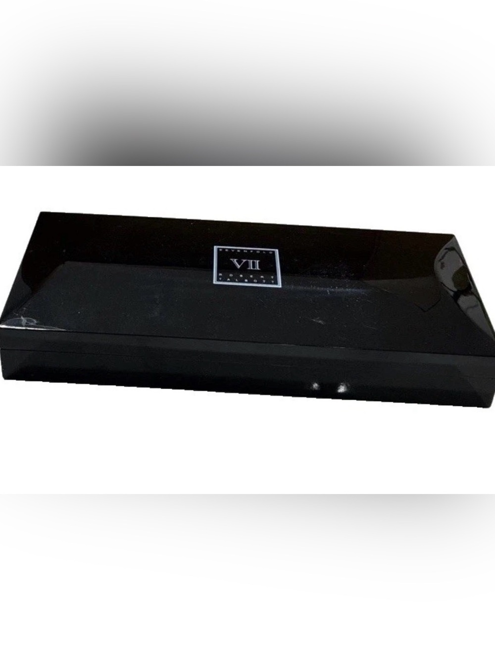 Robert Talbott Tie Case Sevenfold Vll Silk Gift Box Black Glossy EMPTY CASE EUC